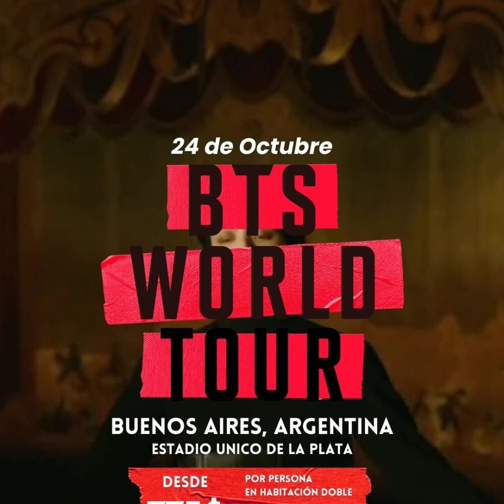 Paquete de Viaje BTS World Tour – Buenos Aires | Concierto Estadio Único de La Plata