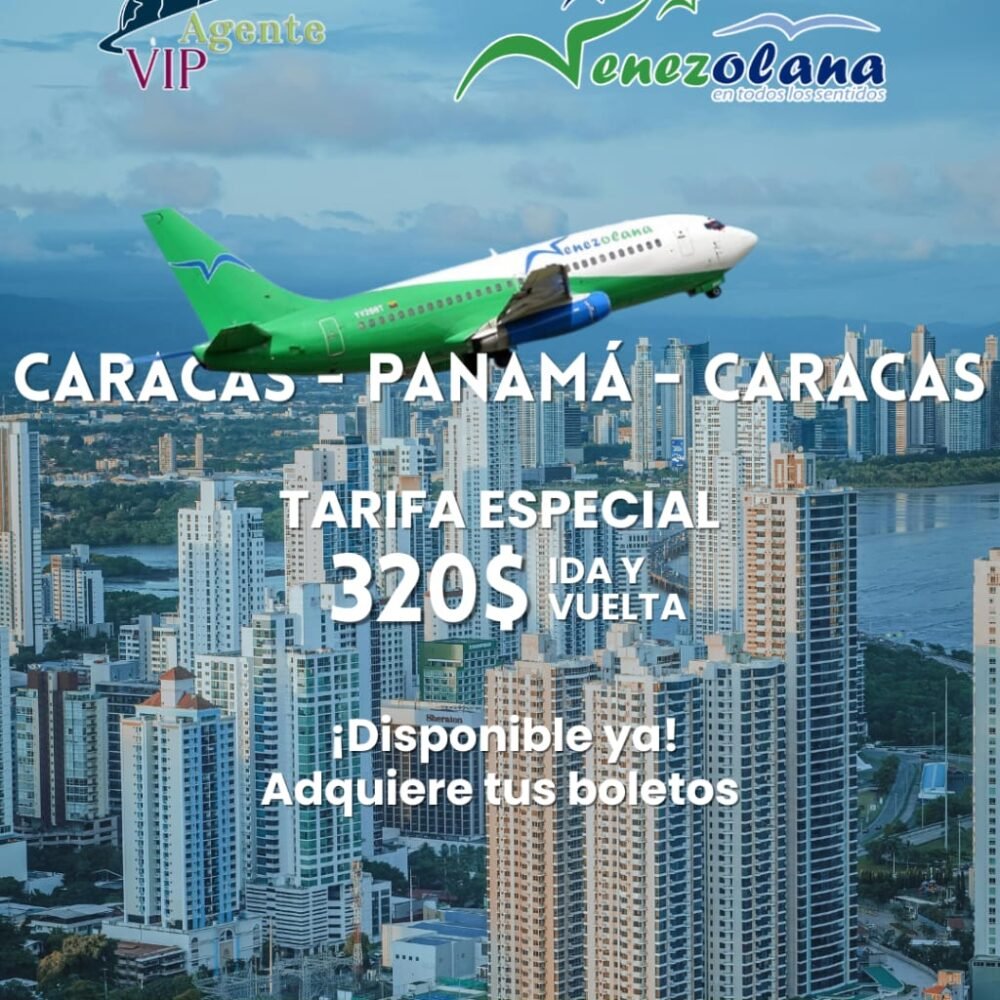 Boletos Aéreos Caracas – Panamá (RT) | Tarifa Especial La Venezolana